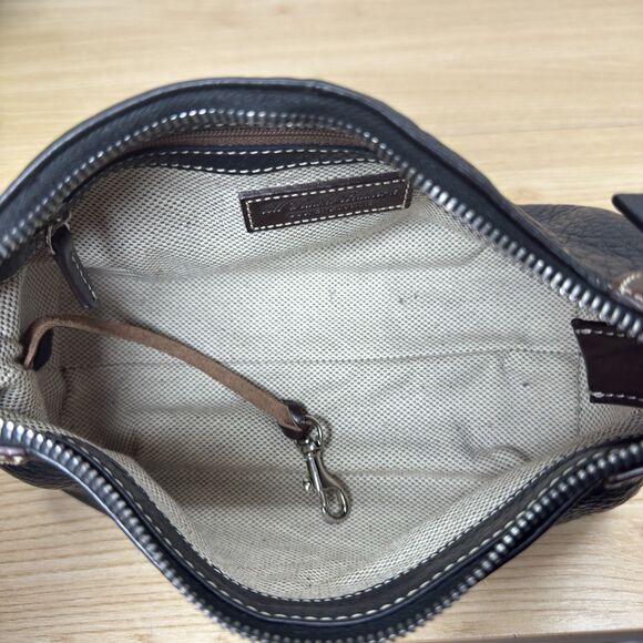 Dooney & Bourke Florentine Mini Shoulder Bag Black Pebble Leather Hobo Y2K Small - Picture 9 of 15